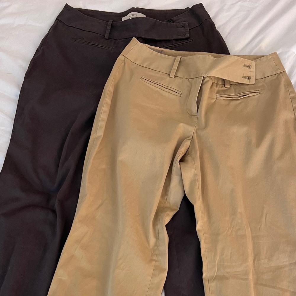 Two pairs Loft pants trousers 4p petite